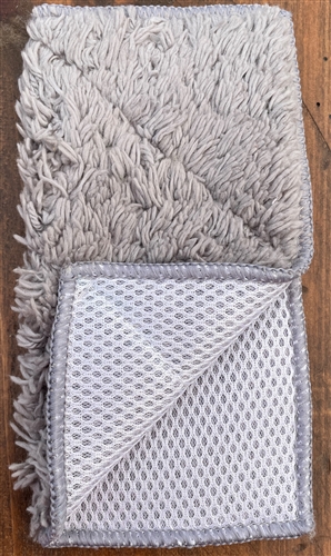 Goosie Grey Shaggie® Boss by Janey Lynn's Designs.  The super soft multipurpose cloth that goes with EVERY decor.